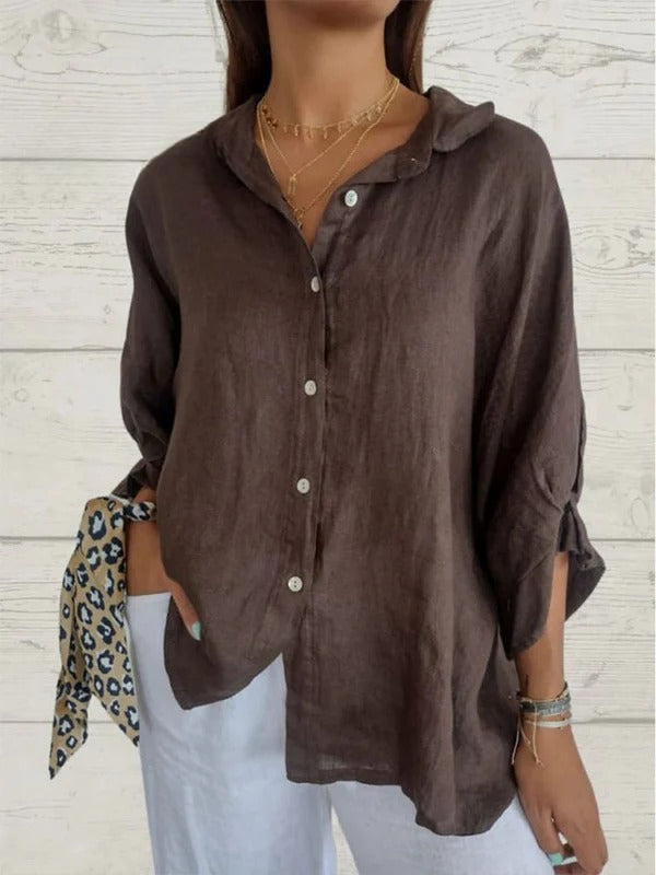 Cora – Tie-Back Cotton Blouse
