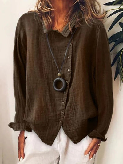 Sage – Casual Long Cotton Shirt