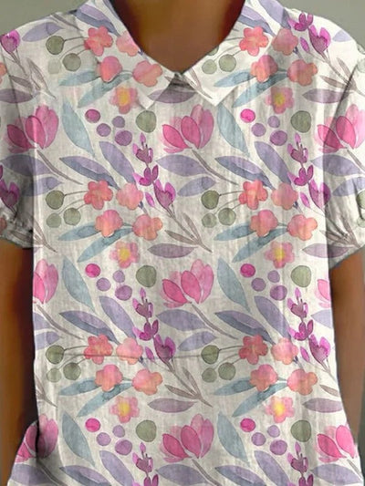 Sophie – Watercolor Floral Blouse