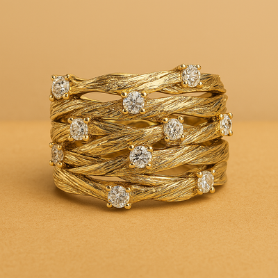 Vera – Antique Gold Sparkle Ring