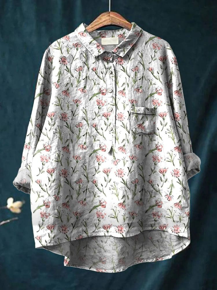 Lily – Pink Floral Print Shirt