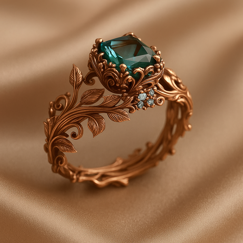 Nature Green Crystal Ring