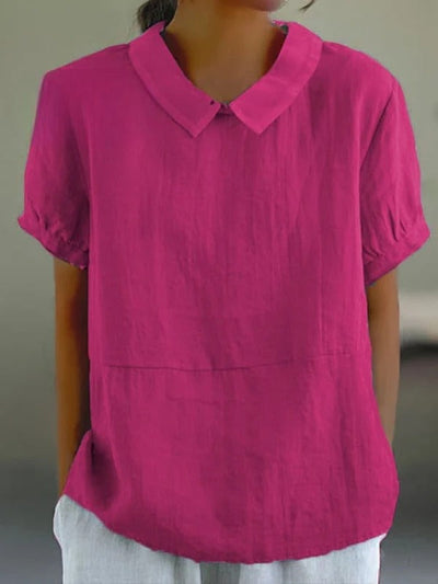 Claire – Short-Sleeve Round Neck Blouse