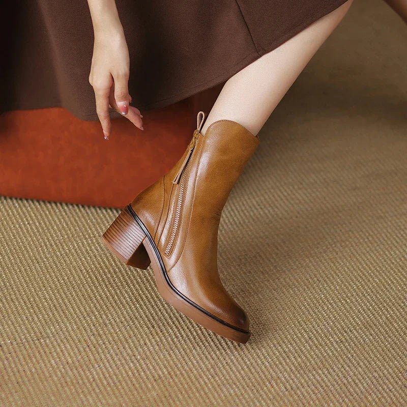 Harper Leather Ankle Boots