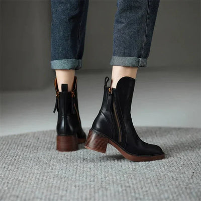 Harper Leather Ankle Boots