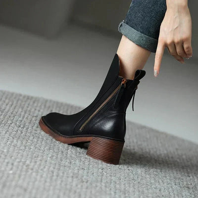 Harper Leather Ankle Boots