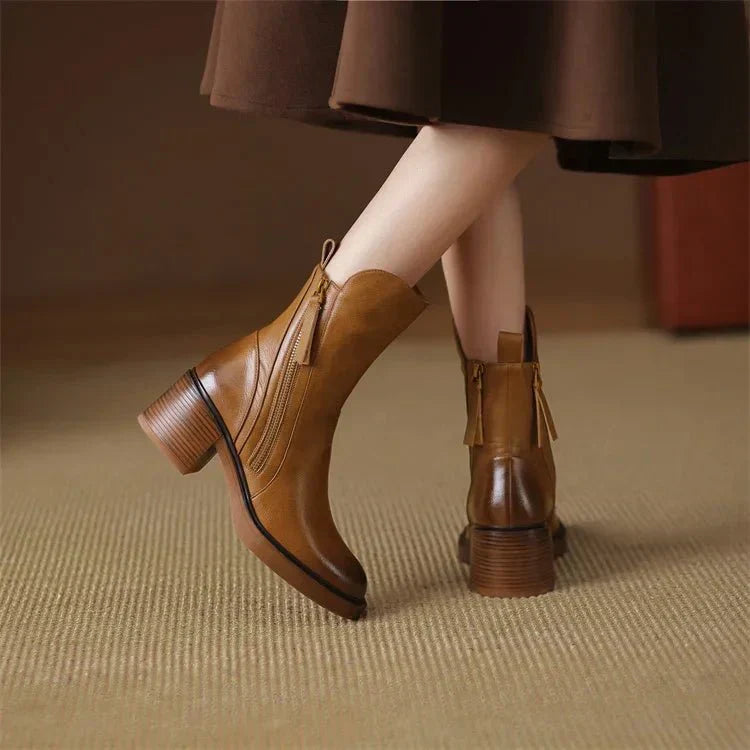 Harper Leather Ankle Boots