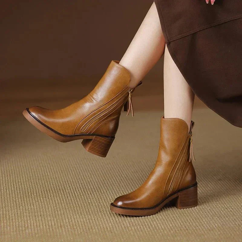 Harper Leather Ankle Boots
