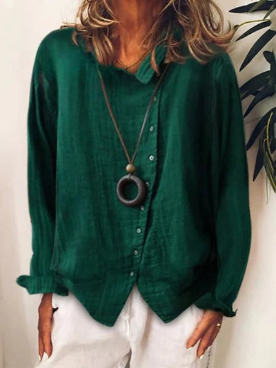 Sage – Casual Long Cotton Shirt