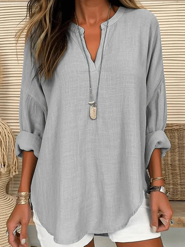 Claire – Long-Sleeve Beach Blouse