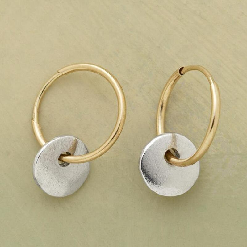 Estelle - Gold Plated Hoops and Silver Plated Earrings