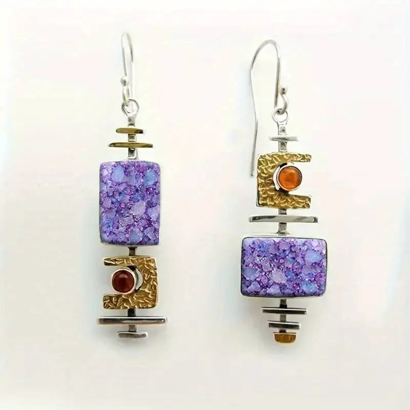 Vintage Lila Stein Old Earrings~