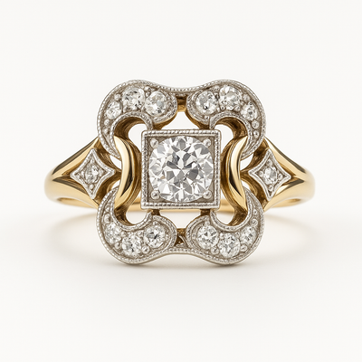 Zaria - Vintage Zirconia Gold Ring