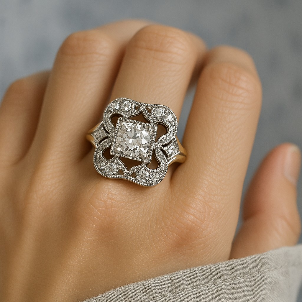 Zaria - Vintage Zirconia Gold Ring