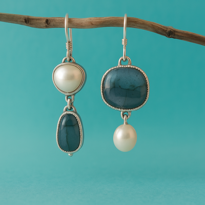 Liora – Handset Blue Crystal Vintage Studs