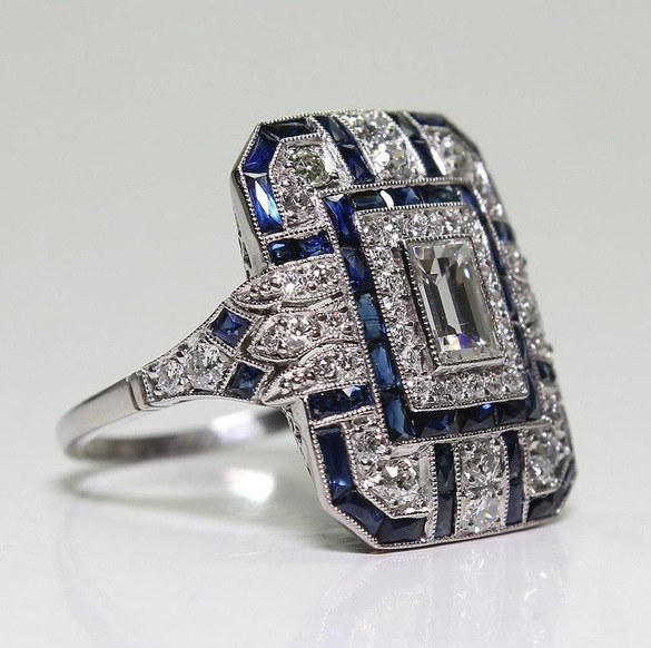 Claire – Silver Blue Stone Ring