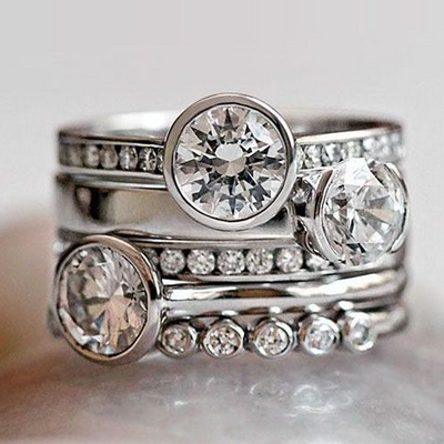 Mira – Layered Silver & Crystal Glow Ring