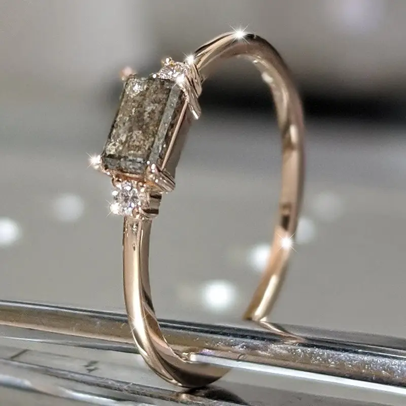 Camille – Golden Frame Zirconia Statement Band