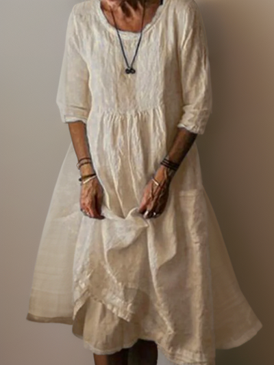 Breezy Round Neck Maxi Dress