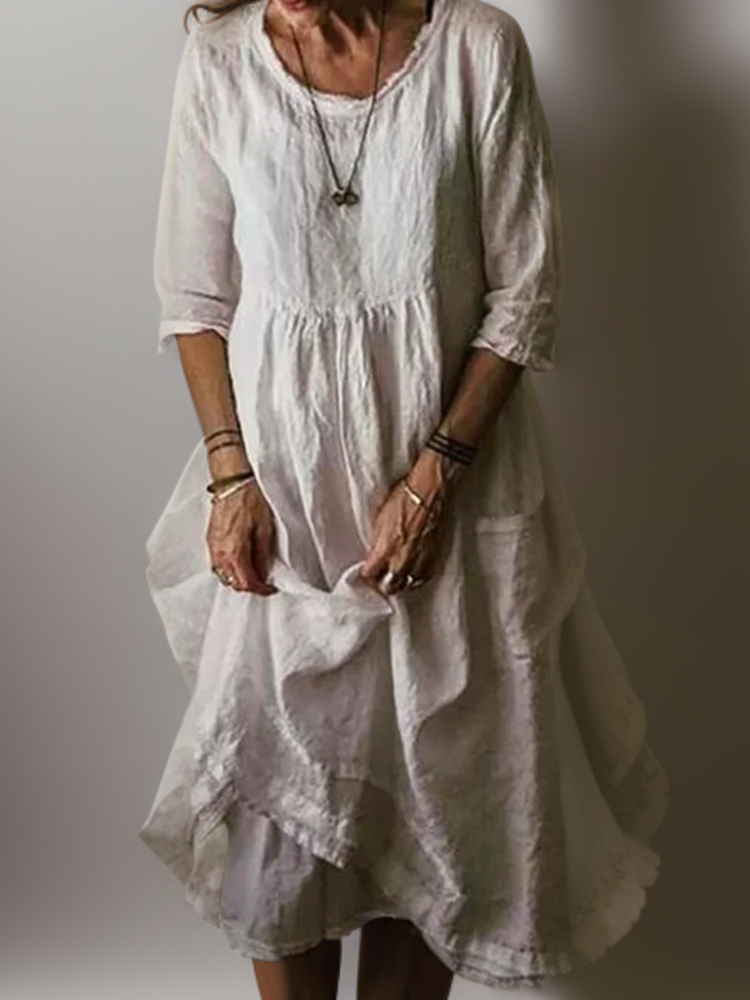 Breezy Round Neck Maxi Dress