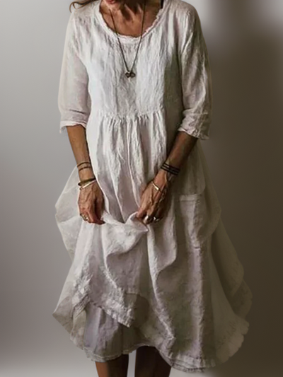 Breezy Round Neck Maxi Dress