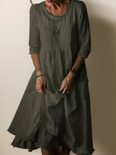 Breezy Round Neck Maxi Dress