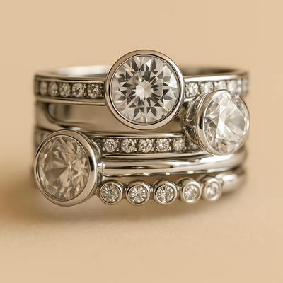 Mira – Layered Silver & Crystal Glow Ring
