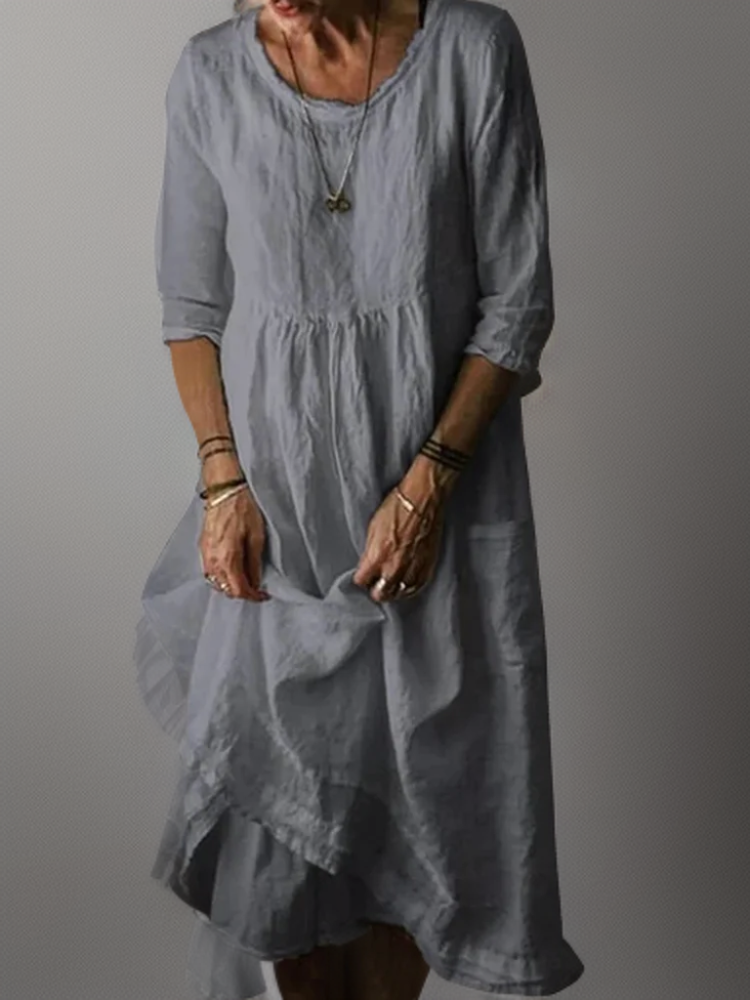 Breezy Round Neck Maxi Dress