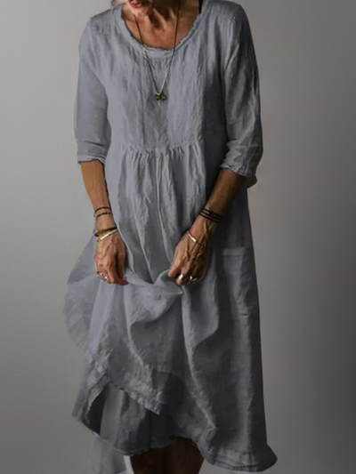 Breezy Round Neck Maxi Dress