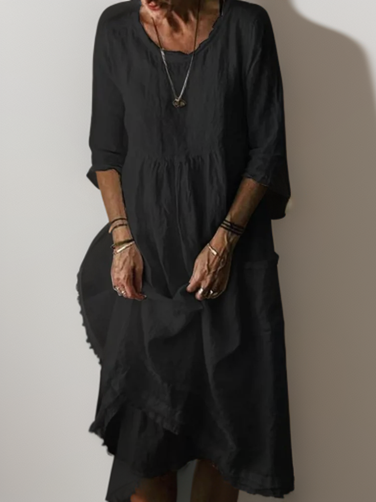 Breezy Round Neck Maxi Dress