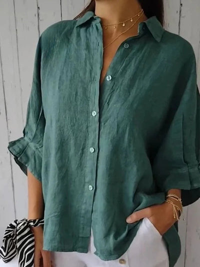 Cora – Tie-Back Cotton Blouse