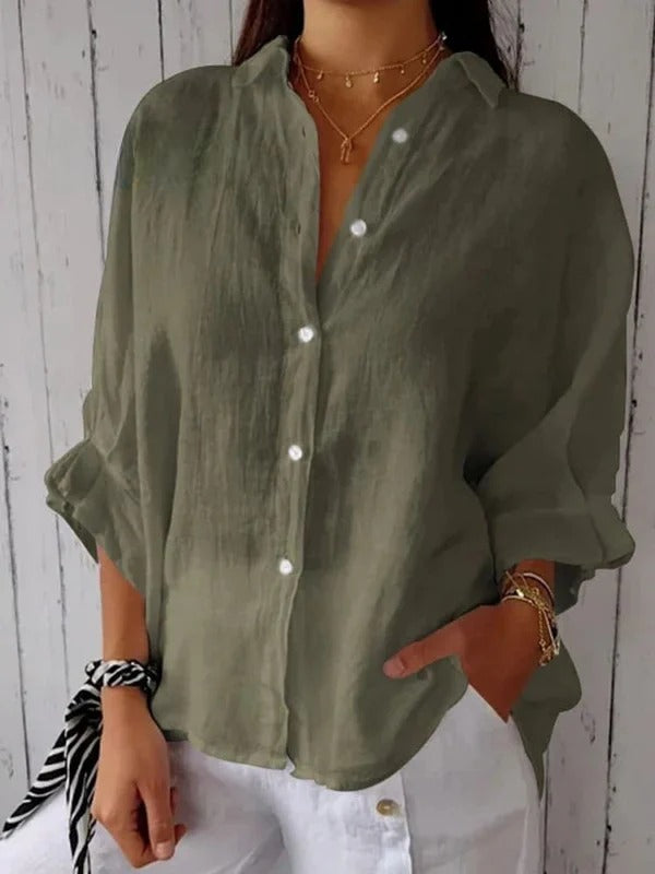 Cora – Tie-Back Cotton Blouse