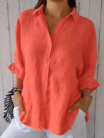 Cora – Tie-Back Cotton Blouse