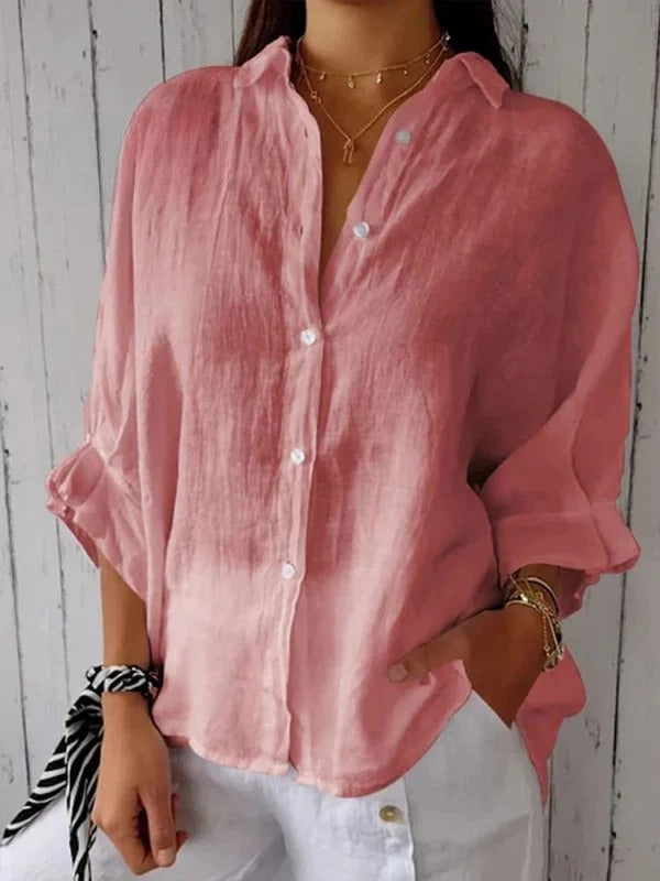 Cora – Tie-Back Cotton Blouse