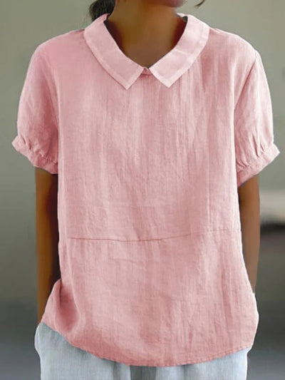 Claire – Short-Sleeve Round Neck Blouse