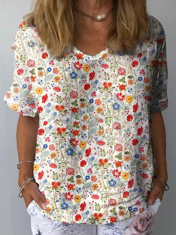 Claire – Pastoral Floral Blouse