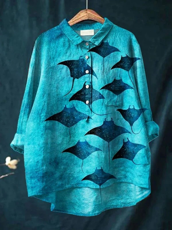 Mira – Manta Ray Art Print Shirt