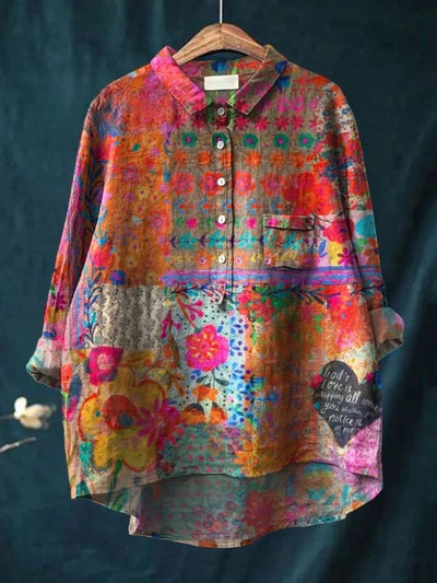 Emma – Vintage Floral Blouse