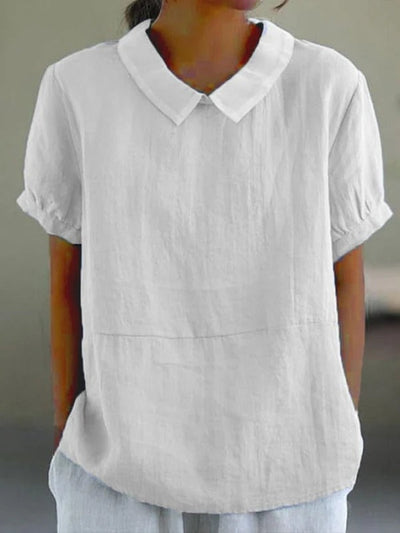 Claire – Short-Sleeve Round Neck Blouse