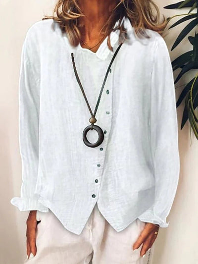 Sage – Casual Long Cotton Shirt