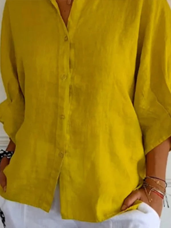 Cora – Tie-Back Cotton Blouse