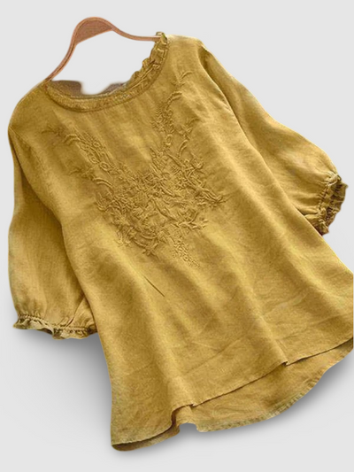 Elodie – Embroidered Cotton Blouse